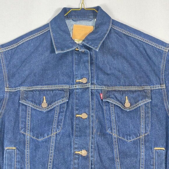 Levis Trucker Jacket men's size S indigo blue colour classic style - Picture 2 of 12